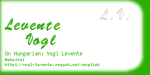 levente vogl business card